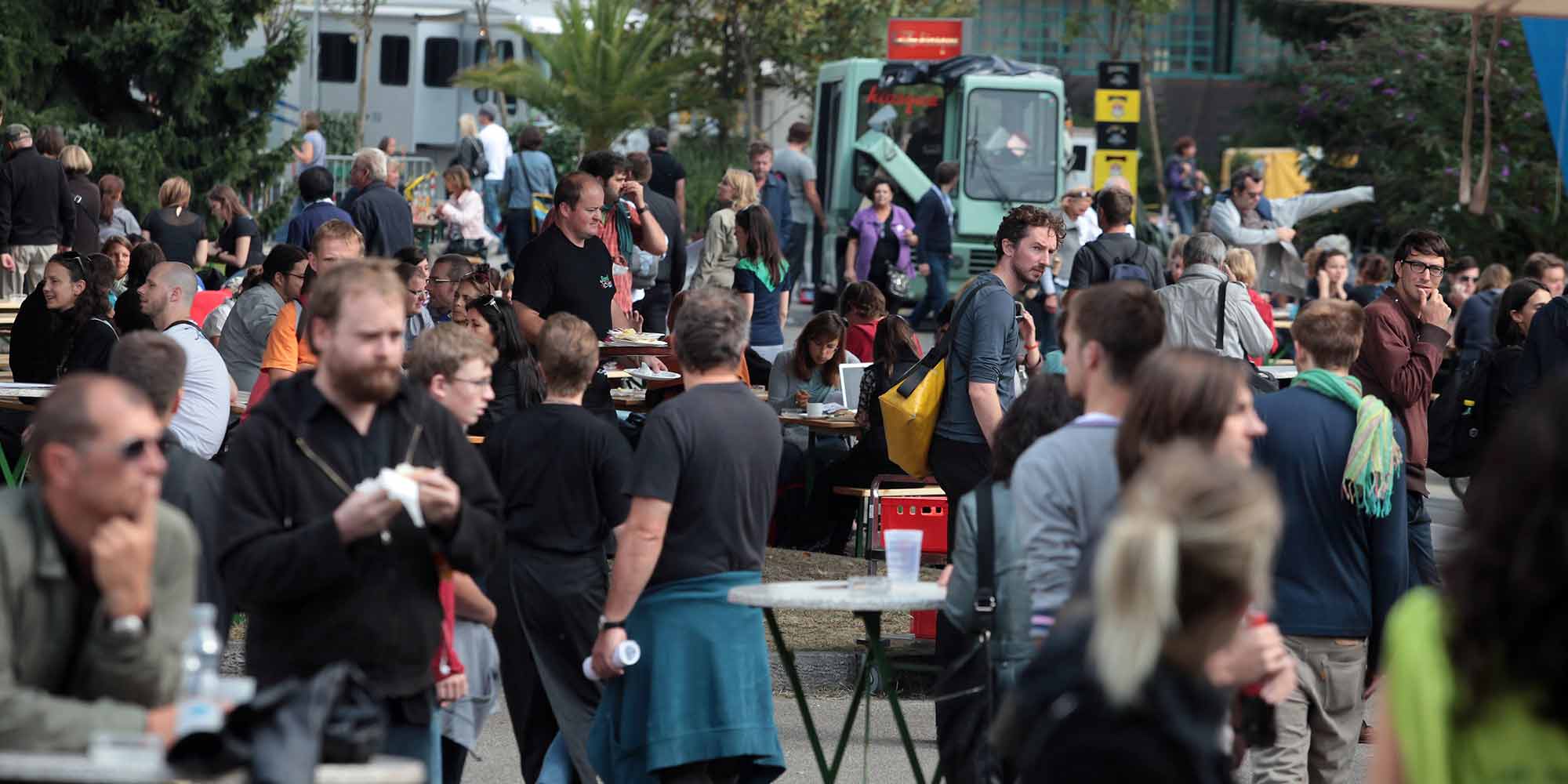 <strong>2010:</strong> In the "Tschickbude": Ars Electronica 2010 will be playing at a very special location with the factory premises of the former tobacco factory in Linz.