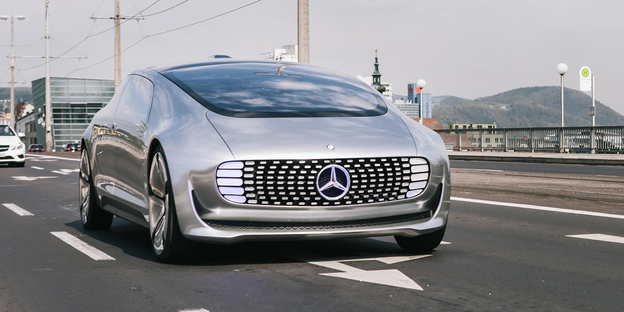 In the 20th century we built our cities for the status symbol car - but how will we live mobility in the 21st century? The Mercedes F015 makes its first rounds on Europe