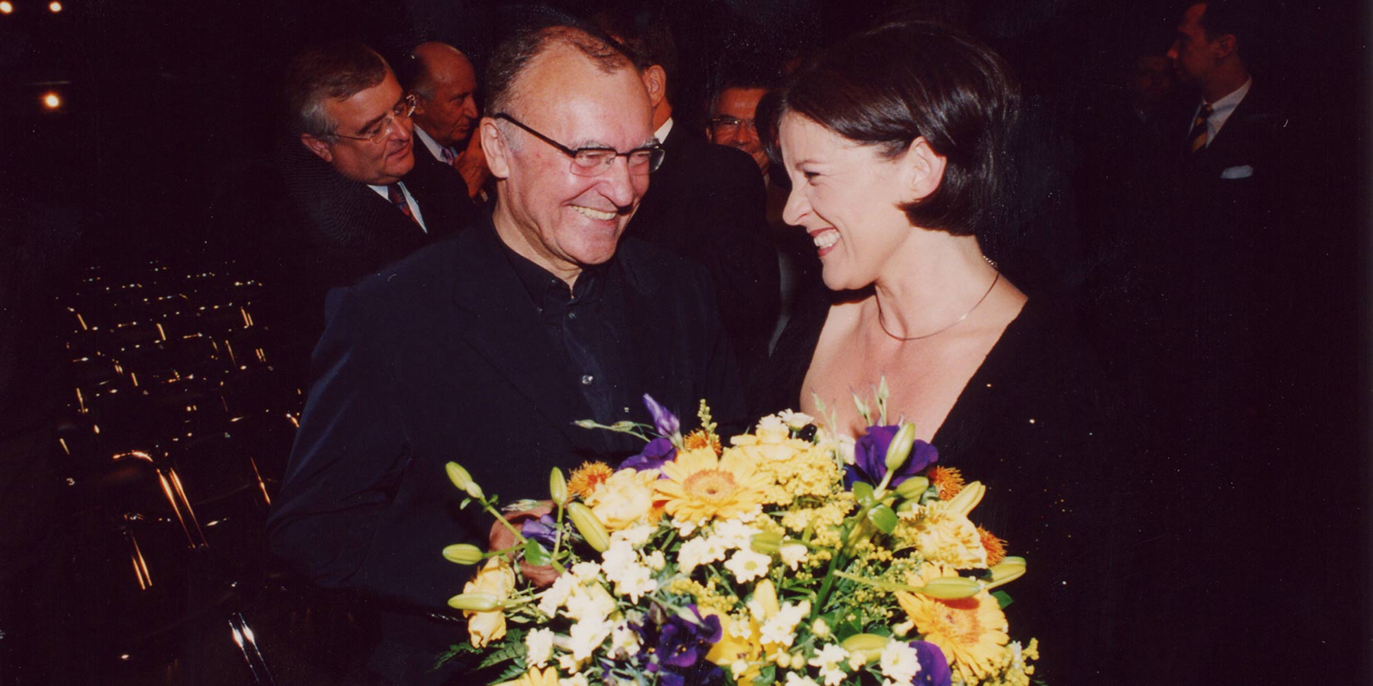 2001: Hannes Leopoldseder und Ingrid Thurnher bei der Ars Electronica Gala.