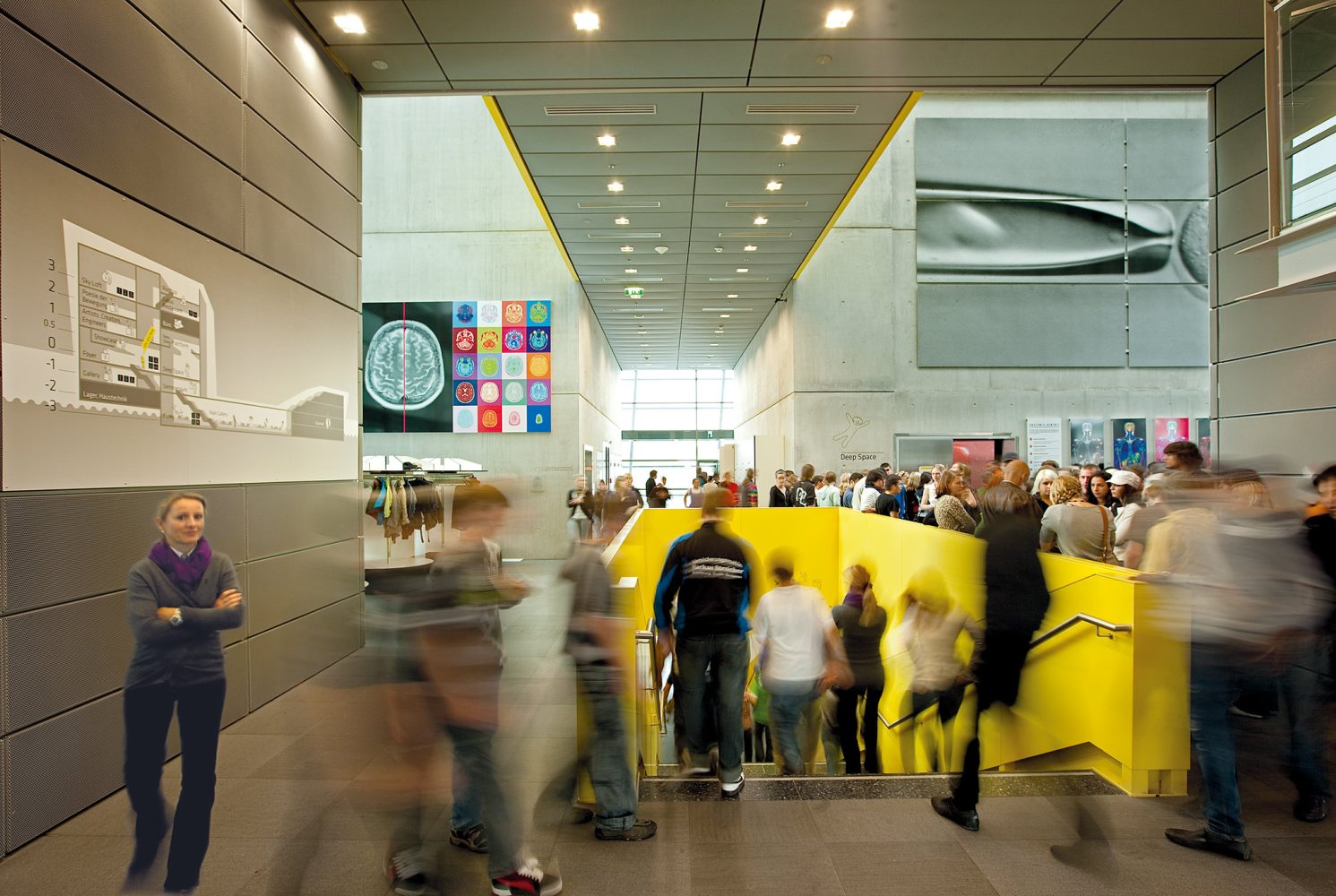 People in the Ars Electronica Center
