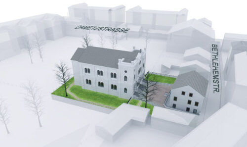 The virtual reconstruction of the synagogue in Linz
