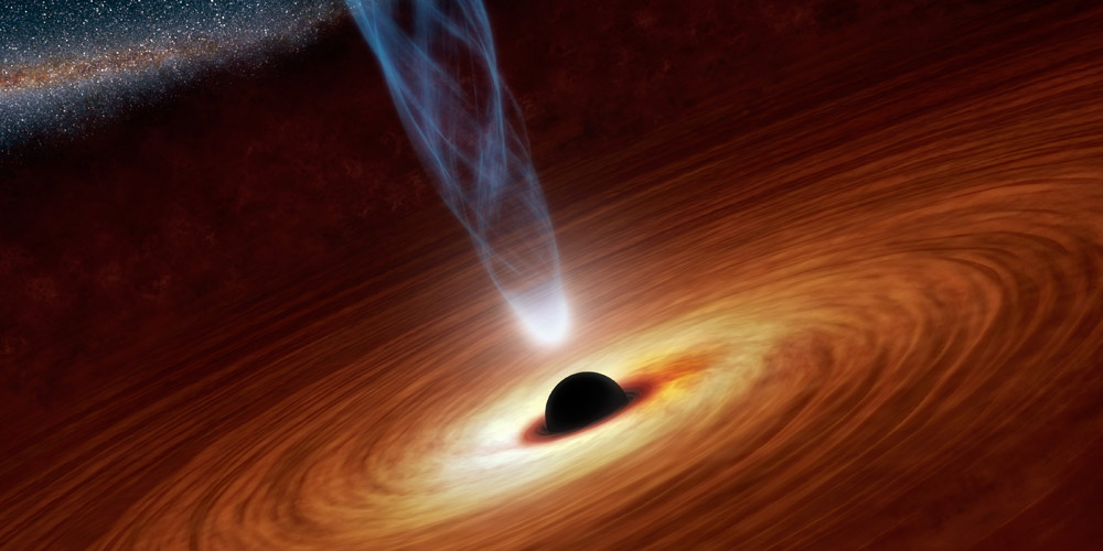 Modellvorstellung eines schwarzen Lochs