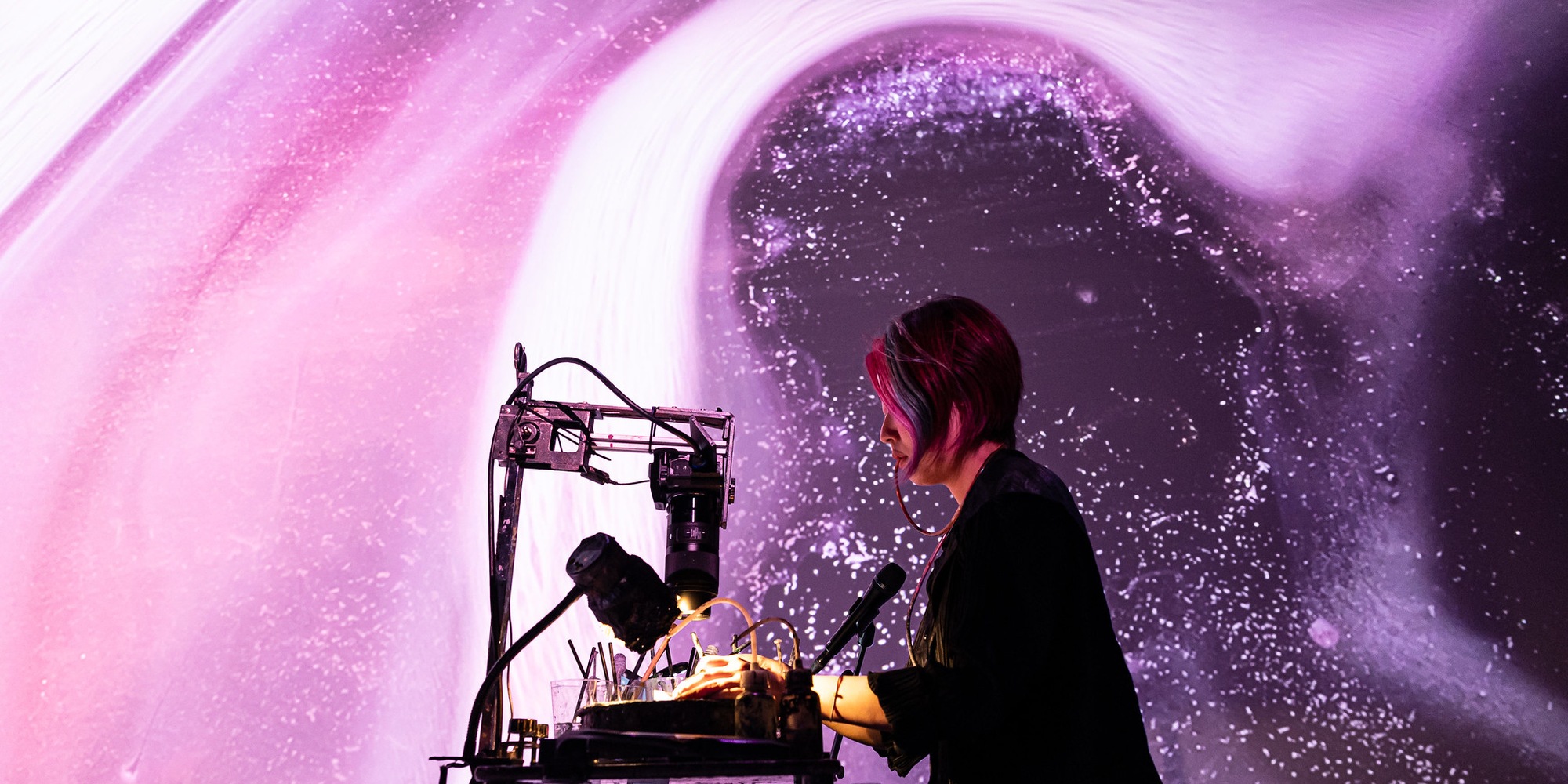 Akiko Nakayama performing during Futurelab Night Perfomances