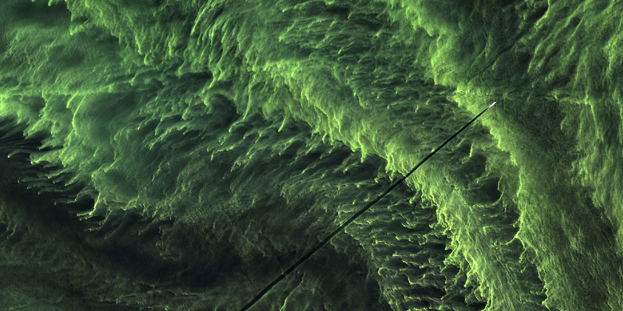 Imagining Godzilla, Sentinel 2 satellite image of North Baltic Sea, 2019, Uncertain Practices